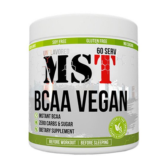 BCAA MST BCAA Vegan, 300 грамм,  ml, MST Nutrition. BCAA. Weight Loss recovery Anti-catabolic properties Lean muscle mass 