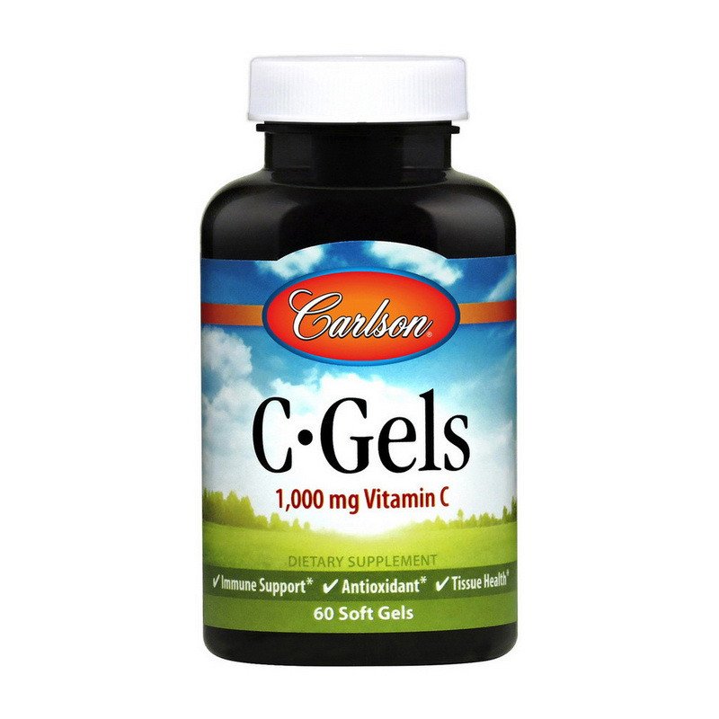 Витамин С Carlson Labs C-Gels 1000mg (60 капс) карлсон лабс ,  мл, Carlson Labs. Витамин C. Поддержание здоровья Укрепление иммунитета 