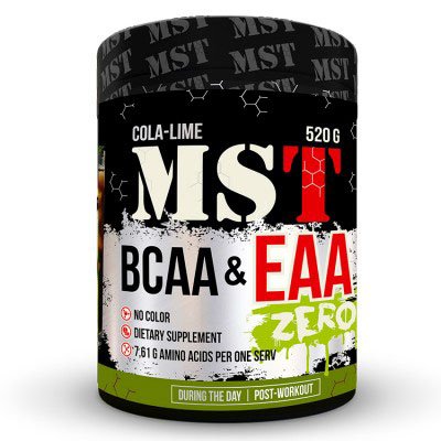 BCAA MST BCAA EAA Zero, 520 грамм Кола-лимон,  ml, MST Nutrition. BCAA. Weight Loss recovery Anti-catabolic properties Lean muscle mass 
