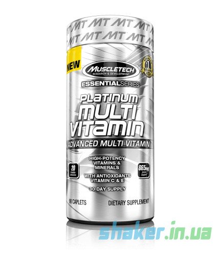 MuscleTech Комплекс витаминов MuscleTech Platinum Multi Vitamin (90 капс) маскултеч платинум, , 90 