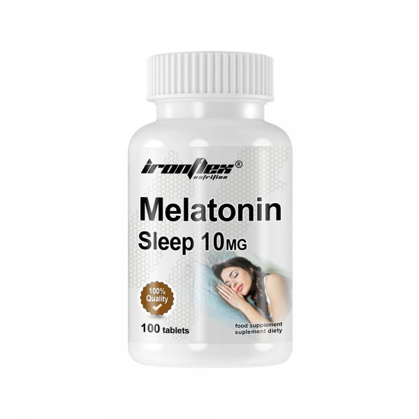 IronFlex Натуральная добавка IronFlex Melatonin Sleep 10 mg, 100 таблеток, , 