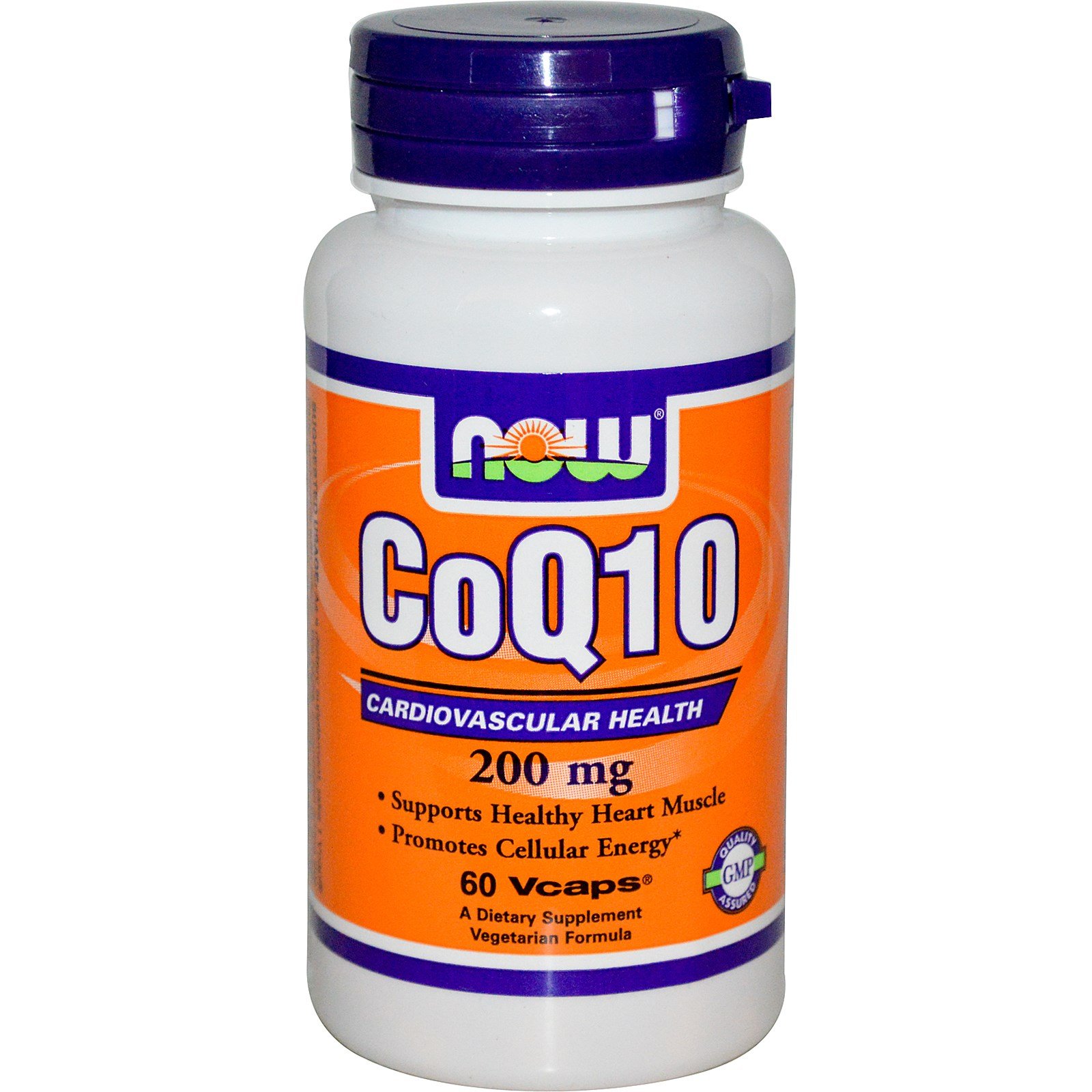 CoQ10 200 mg, 60 шт, Now. Коэнзим-Q10. Поддержание здоровья Антиоксидантные свойства Профилактика ССЗ Толерантность к физ. нагрузкам 