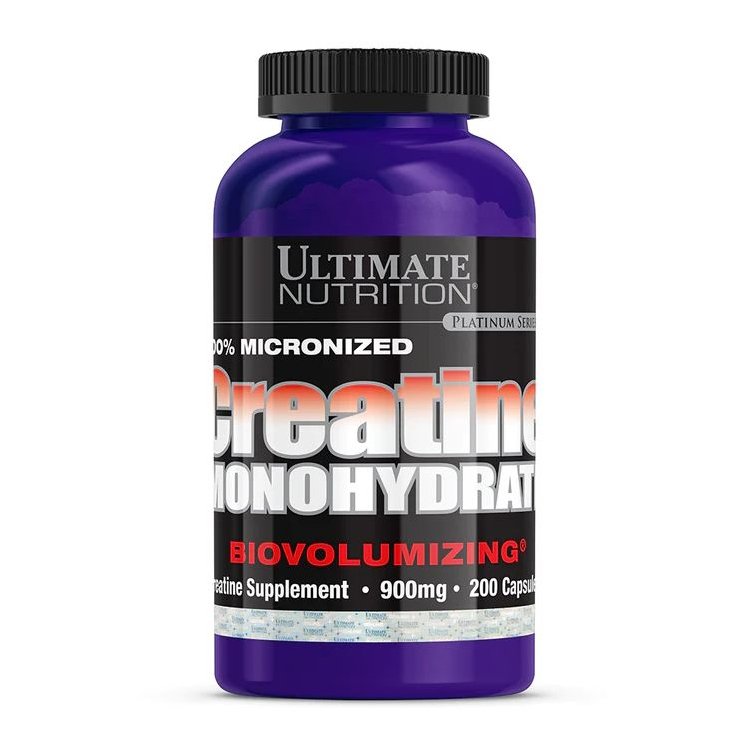Креатин Ultimate Creatine Monohydrate, 200 капсул,  ml, Ultimate Nutrition. Сreatine. Mass Gain Energy & Endurance Strength enhancement 