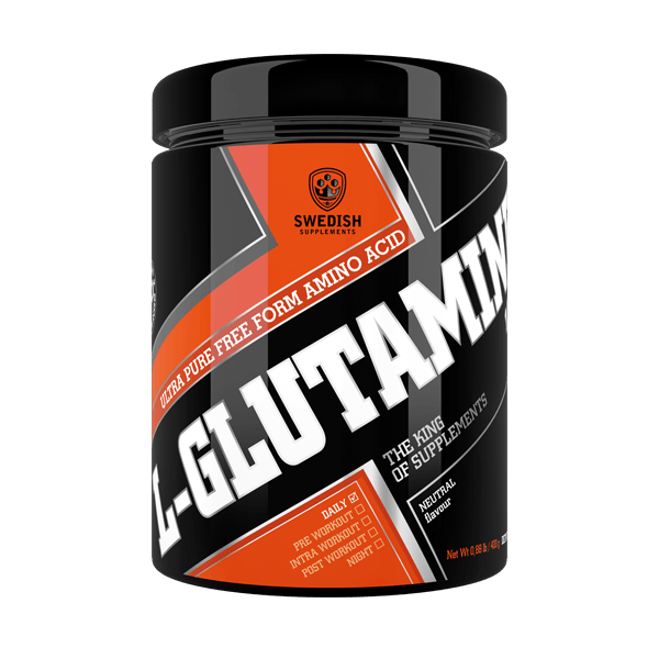 100% L-Glutamine, 400 г, Swedish Supplements. Глютамин. Набор массы Восстановление Антикатаболические свойства 