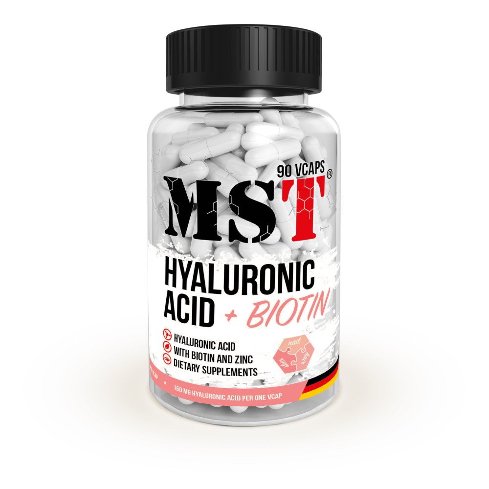 Для суставов и связок MST Hyaluronic Acid + Biotin, 90 капсул,  ml, MST Nutrition. Para articulaciones y ligamentos. General Health Ligament and Joint strengthening 