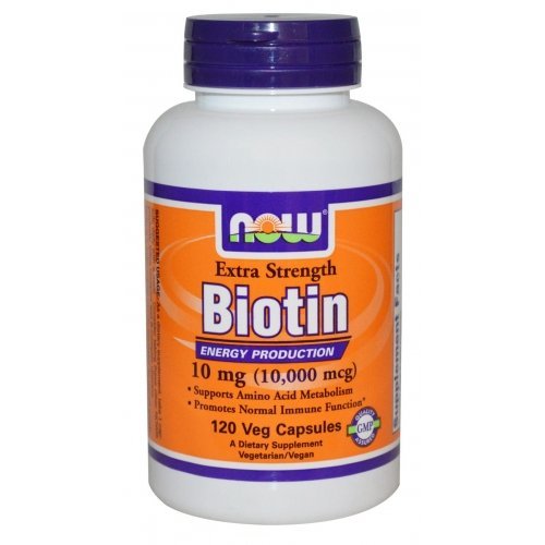 Biotin 10 mg, 120 pcs, Now. Biotin. Weight Loss General Health Skin health Strengthening hair and nails Metabolic acceleration 