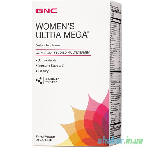 Витамины для женщин GNC Women`s Ultra Mega (90 таб),  мл, GNC. Витамины и минералы. Поддержание здоровья Укрепление иммунитета 