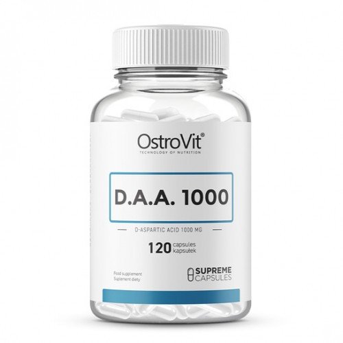 Добавка для підвищення рівня тестостерону OstroVit D.A.A 1000 120 caps,  мл, OstroVit. Бустер тестостерона. Поддержание здоровья Повышение либидо Aнаболические свойства Повышение тестостерона 