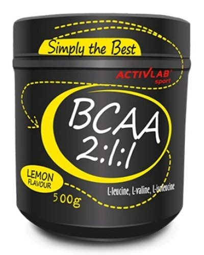 BCAA 2:1:1, 500 g, ActivLab. BCAA. Weight Loss recuperación Anti-catabolic properties Lean muscle mass 