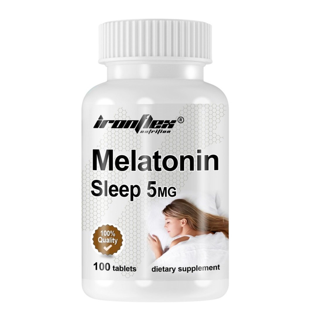 IronFlex Натуральная добавка IronFlex Melatonin Sleep 5 mg, 100 таблеток, , 