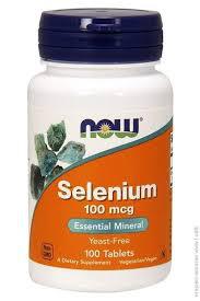 NOW Selenium 100 мкг - 100 таб,  мл, Now. Витамины и минералы. Поддержание здоровья Укрепление иммунитета 