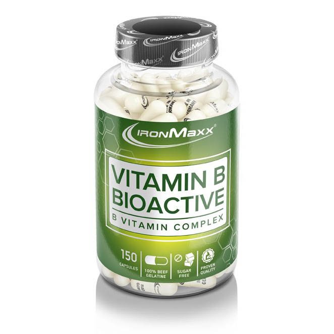 Витамины и минералы IronMaxx Vitamin B Bioactive, 150 капсул,  ml, IronMaxx. Vitamins and minerals. General Health Immunity enhancement 
