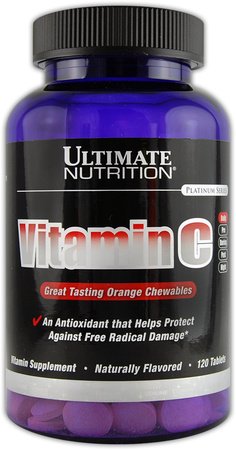 Vitamin C, 120 шт, Ultimate Nutrition. Витамин C. Поддержание здоровья Укрепление иммунитета 