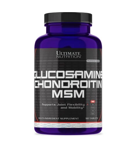 Для суставов и связок Ultimate Glucosamine Chondroitin MSM, 90 таблеток,  мл, Universal Nutrition. Хондропротекторы. Поддержание здоровья Укрепление суставов и связок 