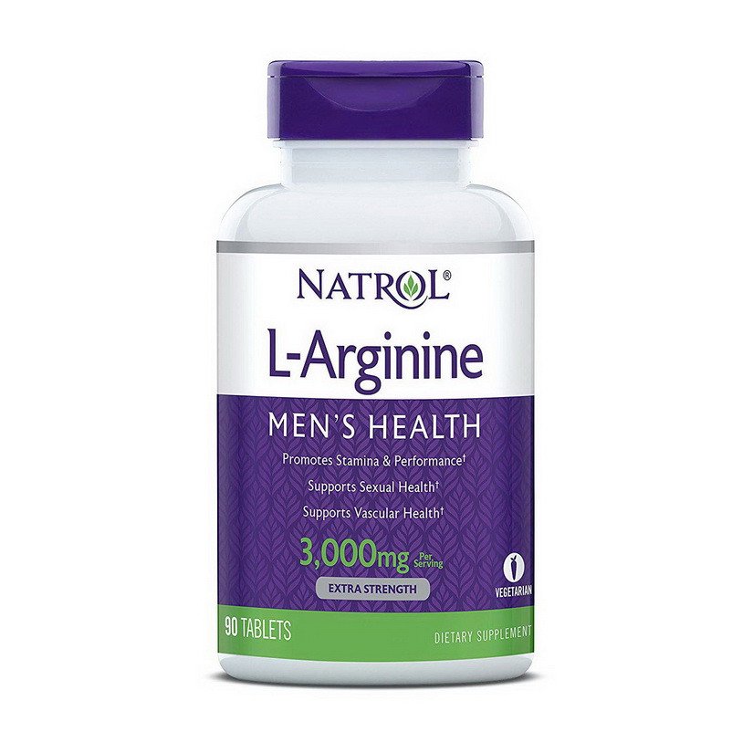Л-Аргинин Natrol L-Arginine 3,000 mg (90 таблеток) натрол,  ml, Natrol. Arginina. recuperación Immunity enhancement Muscle pumping Antioxidant properties Lowering cholesterol Nitric oxide donor 