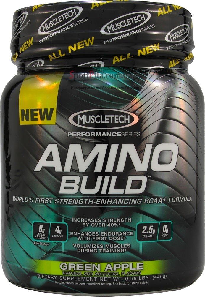 Amino Build, 445 g, MuscleTech. Complejo de aminoácidos. 