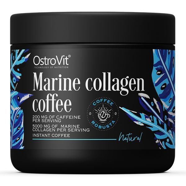 Заменитель питания OstroVit Marine Collagen Coffee, 150 грамм Натуральный кофе,  ml, OstroVit. Meal replacement. 