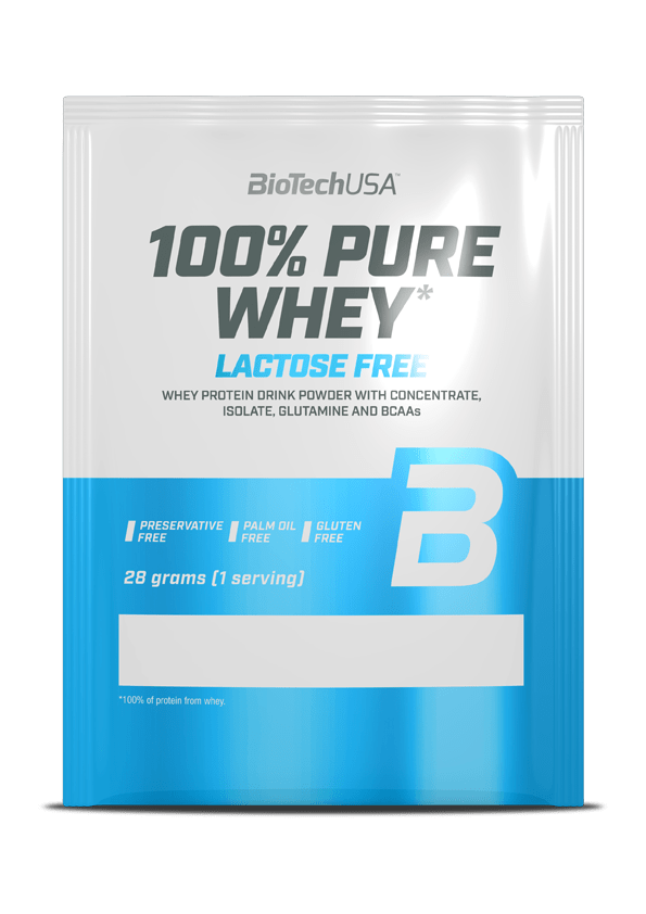 Сывороточный протеин концентрат BioTech 100% Pure Whey Lactose Free (28 г) биотеч пур вей шоколад,  мл, BioTech. Сывороточный концентрат. Набор массы Восстановление Антикатаболические свойства 