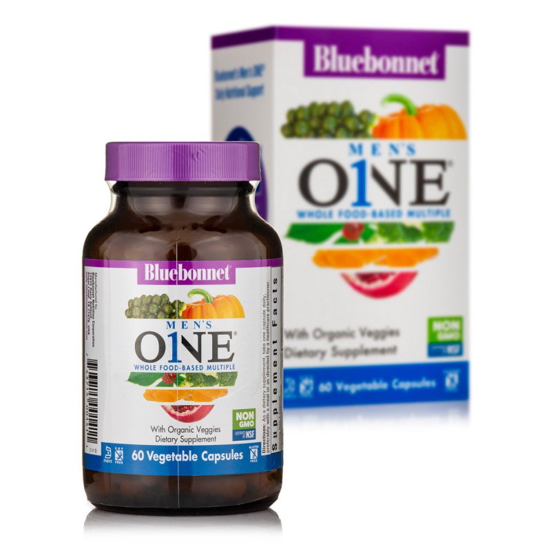Витамины и минералы Bluebonnet Mens ONE, 60 вегакапсул,  мл, Bluebonnet Nutrition. Витамины и минералы. Поддержание здоровья Укрепление иммунитета 