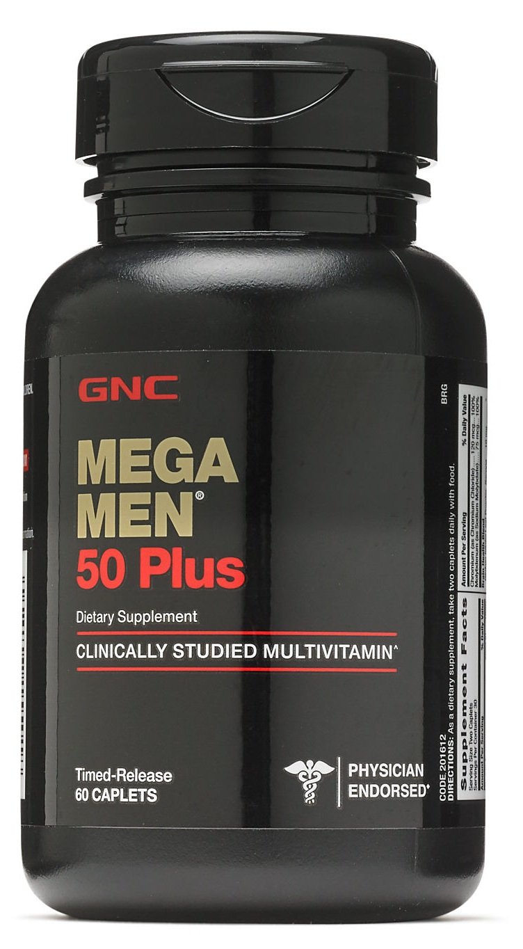Витамины и минералы GNC Mega Men 50 Plus, 60 каплет,  мл, GNC. Витамины и минералы. Поддержание здоровья Укрепление иммунитета 
