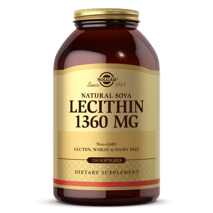 Натуральная добавка Solgar Lecithin 1360 mg, 250 капсул,  мл, Solgar. Hатуральные продукты. Поддержание здоровья 