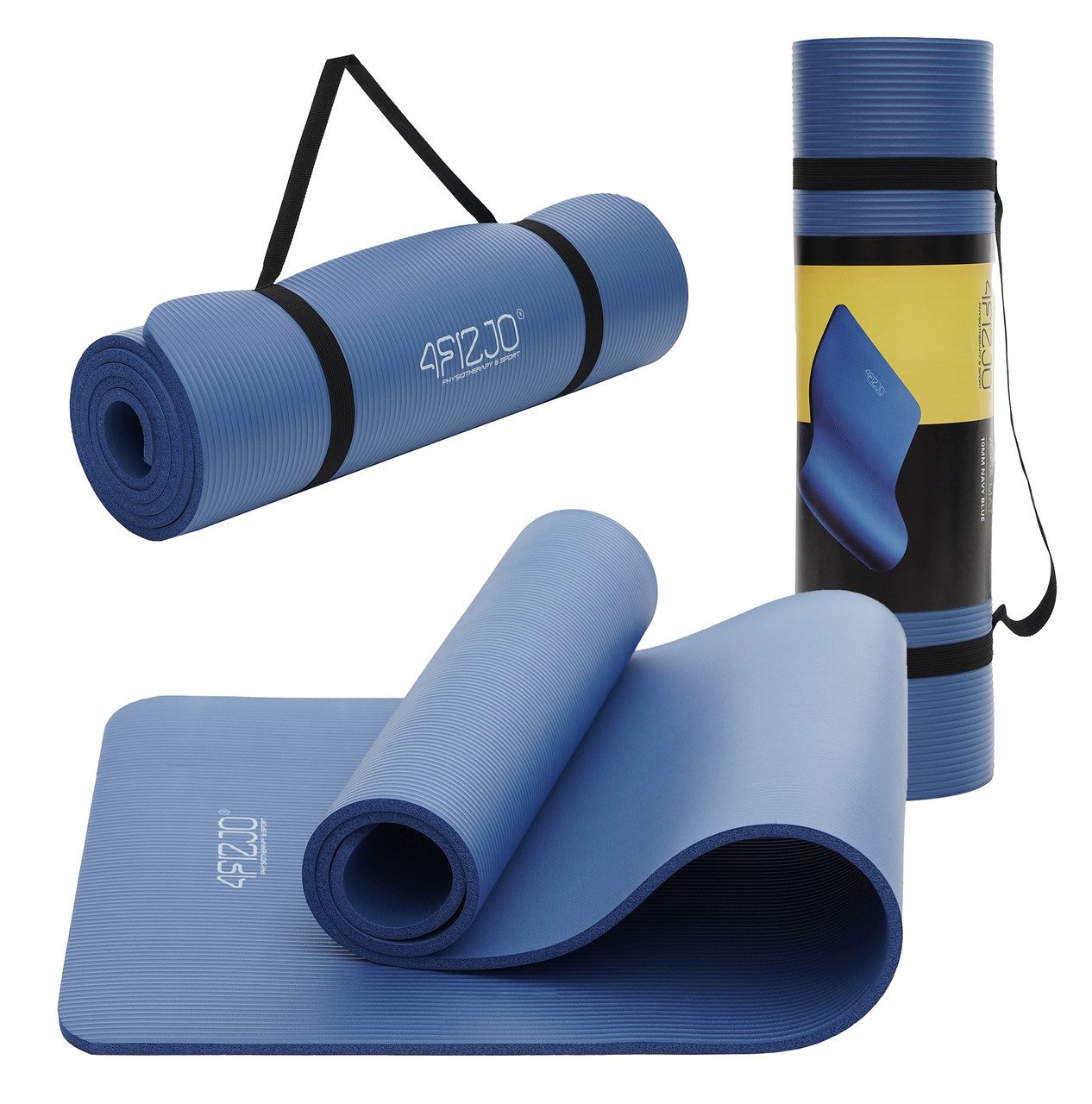 4FIZJO Килимок (мат) спортивний 4FIZJO NBR 180 x 60 x 1.5 см для йоги та фітнесу Navy Blue (P-5907739316981), , 