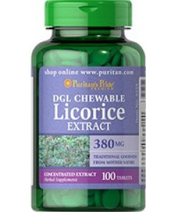 Licorice Extract 380 mg, 100 шт, Puritan's Pride. Спец препараты. 