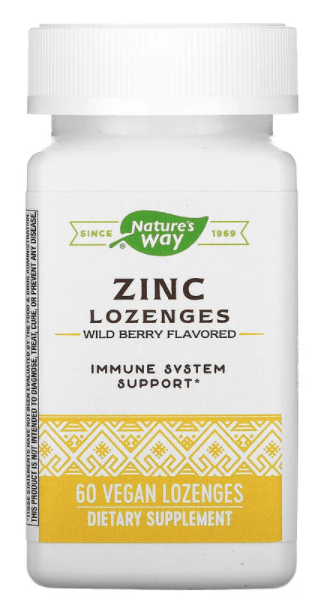Now Zinc Lozenges Nature's Way 60 Tabs (Wild Berry), , 250 шт.