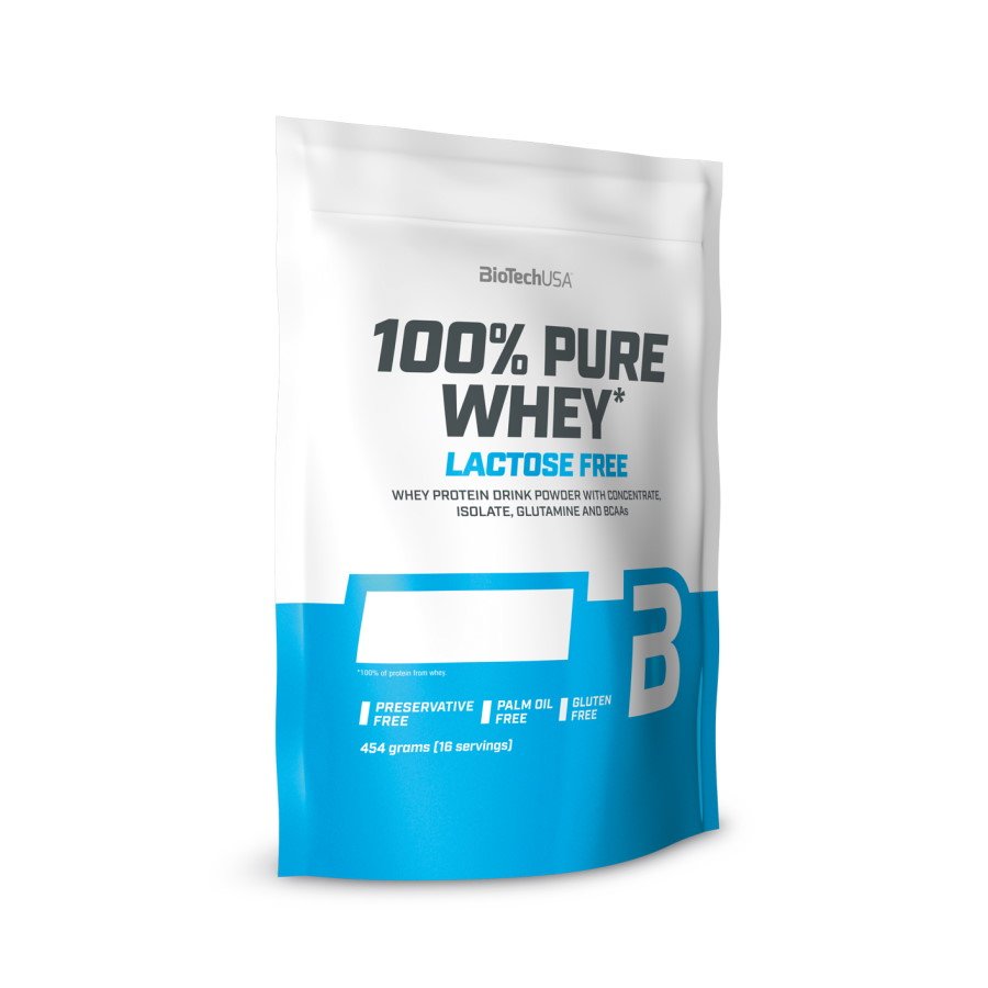 Протеин BioTech 100% Pure Whey Lactose Free, 454 грамм Клубника,  ml, BioTech. Protein. Mass Gain recovery Anti-catabolic properties 