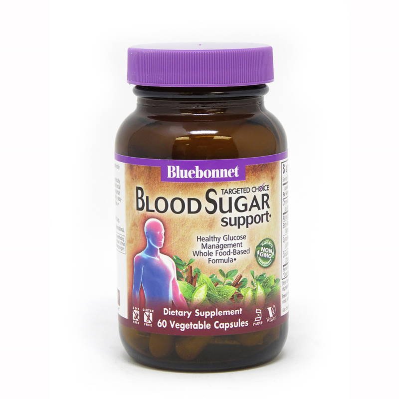 Натуральная добавка Bluebonnet Targeted Choice Blood Sugar Support, 60 вегакапсул,  мл, Bluebonnet Nutrition. Hатуральные продукты. Поддержание здоровья 