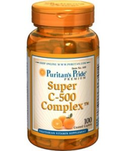 Super C-500 Complex, 100 pcs, Puritan's Pride. Vitamin C. General Health Immunity enhancement 