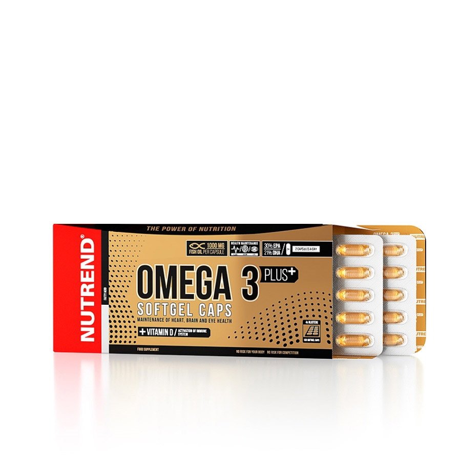 Nutrend Жирные кислоты Nutrend Omega 3 Plus Compressed, 120 капсул, , 