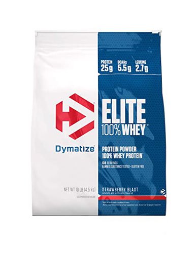 Dymatize Elite Whey Protein 4.5 кг Клубника,  ml, Dymatize Nutrition. Whey Isolate. Lean muscle mass Weight Loss recovery Anti-catabolic properties 
