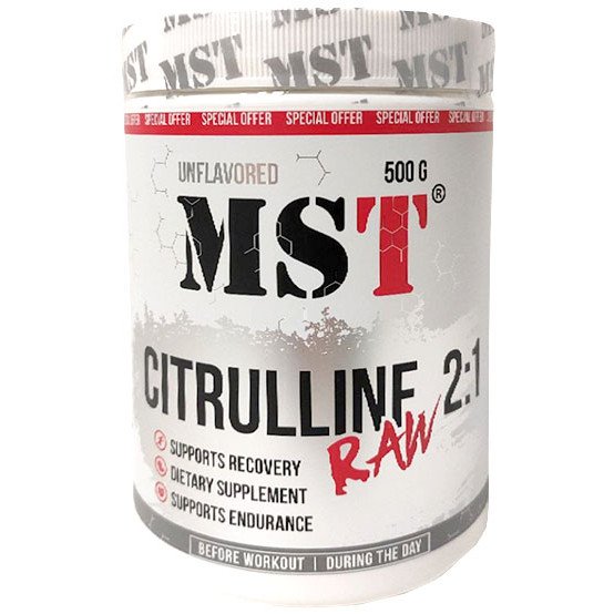 Аминокислота MST Citrulline 2:1 Raw, 500 грамм,  мл, MST Nutrition. Аминокислоты. 