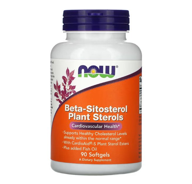Now NOW Foods Beta-Sitosterol Plant Sterols 90 Softgels, , 90 шт.