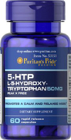 5-HTP 50 mg, 60 pcs, Puritan's Pride. 5-HTP. 
