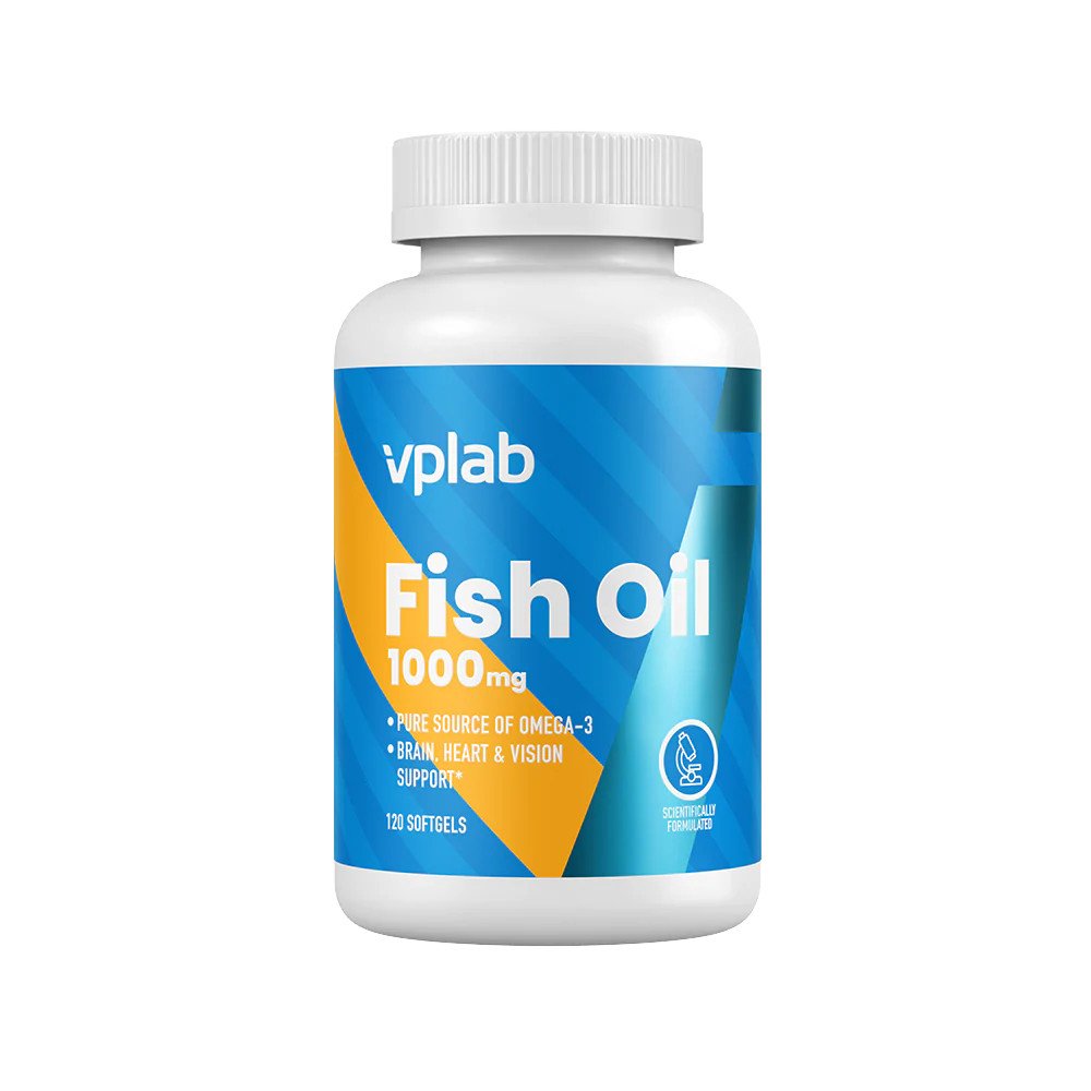 Жирные кислоты VPLab Fish Oil, 120 капсул,  мл, VPLab. Жирные кислоты (Omega). Поддержание здоровья 