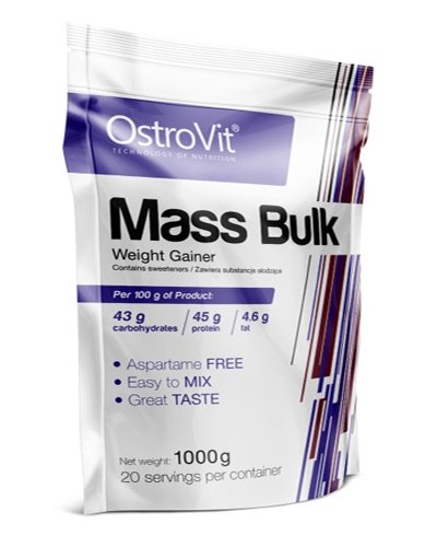 Mass Bulk, 1000 g, OstroVit. Ganadores. Mass Gain Energy & Endurance recuperación 