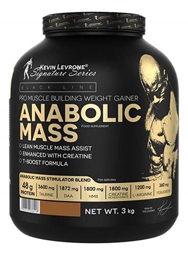 Kevin Levrone Anabolic Mass 3 кг Шоколад,  мл, Kevin Levrone. Гейнер. Набор массы Энергия и выносливость Восстановление 