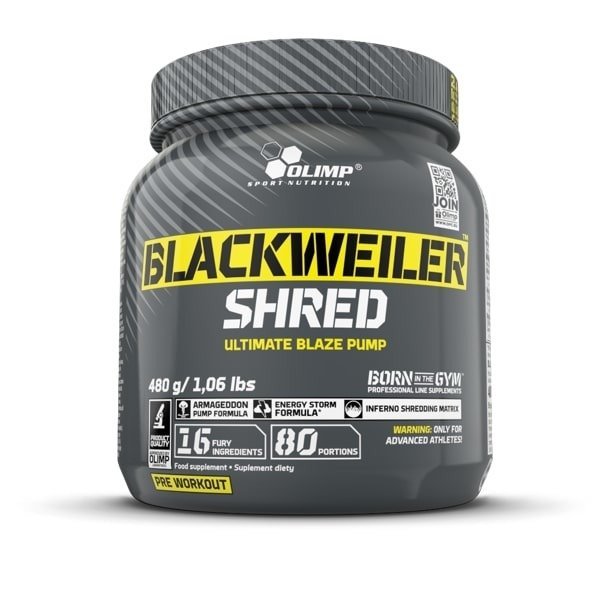 Предтренировочный комплекс Olimp BlackWeiler Shred, 480 грамм Апельсин,  ml, Olimp Labs. Pre Workout. Energy & Endurance 