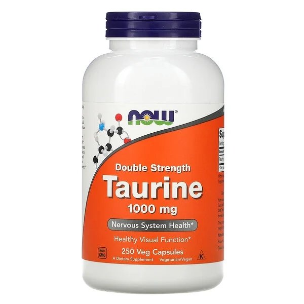 Now Аминокислота NOW Taurine 1000 mg, 250 вегакапсул, , 