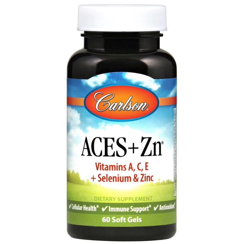 Витамины и минералы Carlson Labs ACES + Zn, 60 капсул,  ml, Carlson Labs. Vitamins and minerals. General Health Immunity enhancement 
