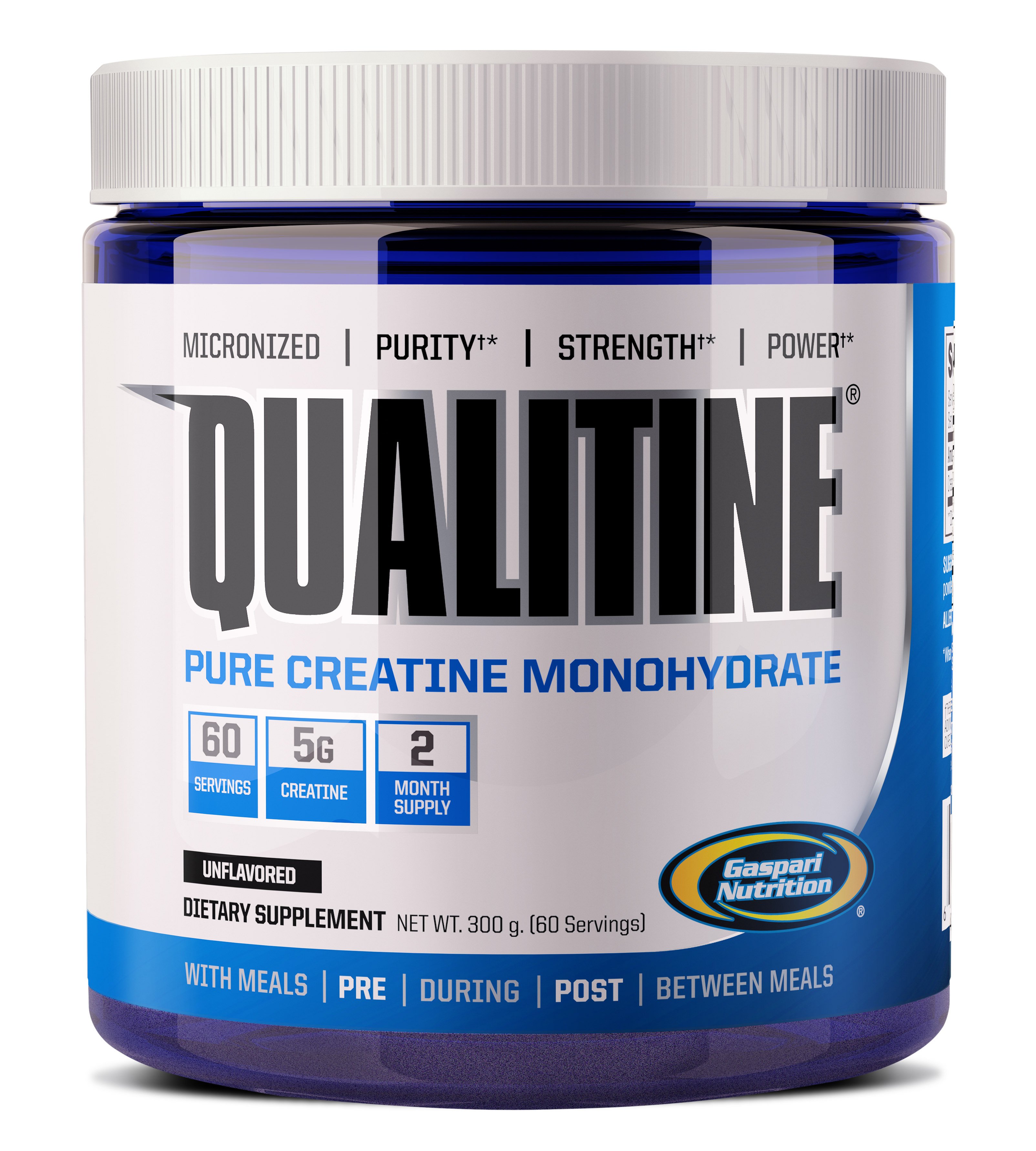Qualitine, 300 g, Gaspari Nutrition. Monohidrato de creatina. Mass Gain Energy & Endurance Strength enhancement 