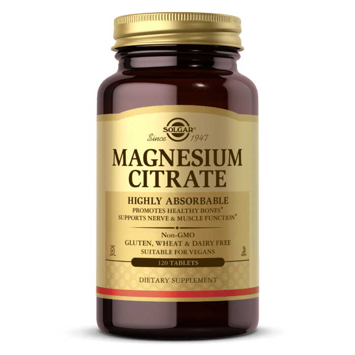 Магний цитрат Solgar Magnesium Citrate (120 tabs) солгар,  мл, Solgar. Магний Mg. Поддержание здоровья Снижение холестерина Предотвращение утомляемости 