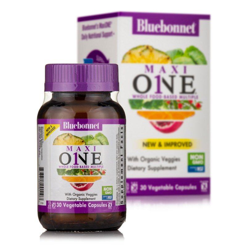 Витамины и минералы Bluebonnet Maxi ONE, 30 вегакапсул,  ml, Bluebonnet Nutrition. Vitamins and minerals. General Health Immunity enhancement 