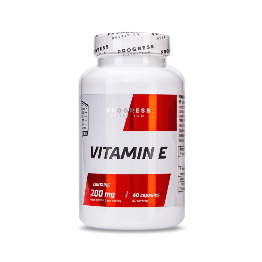 Витамины и минералы Progress Nutrition Vitamin E, 60 капсул,  ml, Progress Nutrition. Vitamins and minerals. General Health Immunity enhancement 
