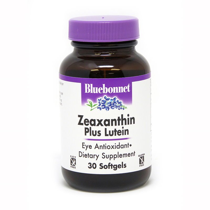 Bluebonnet Nutrition Натуральная добавка Bluebonnet Zeaxanthin plus Lutein, 30 капсул, , 