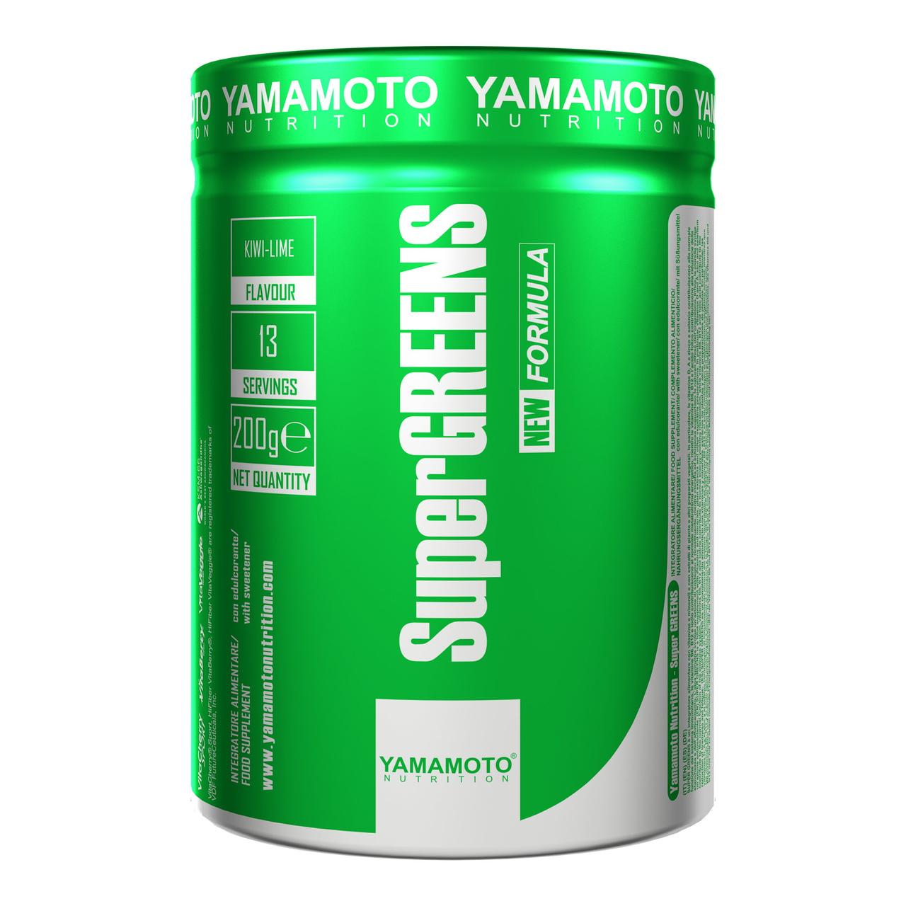 Yamamoto Nutrition Комплекс витаминов и минералов Yamamoto nutrition Super GREENS 200 грамм Мята лайм, , 