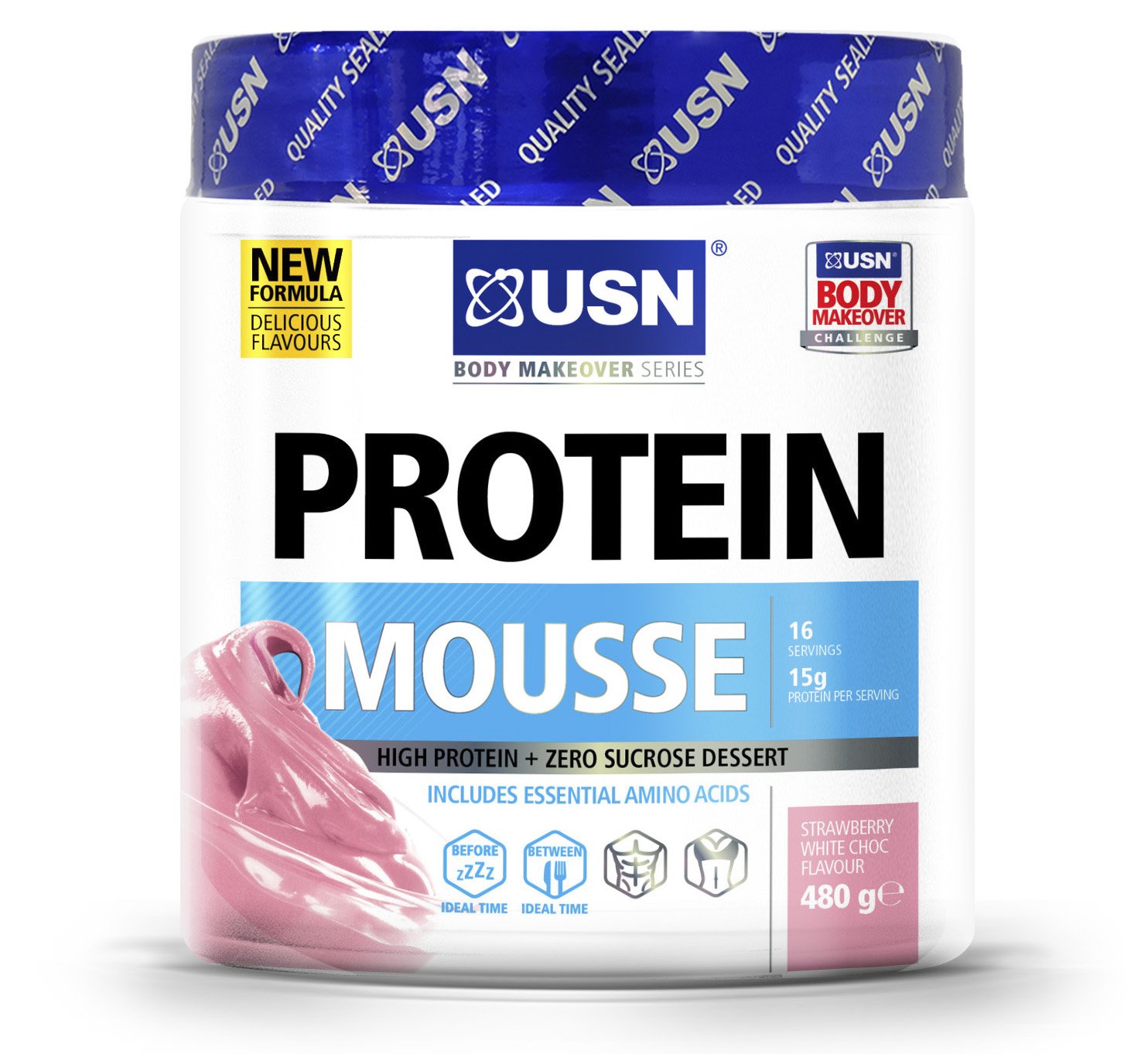 Protein Mousse, 480 g, USN. Proteína de la leche. 