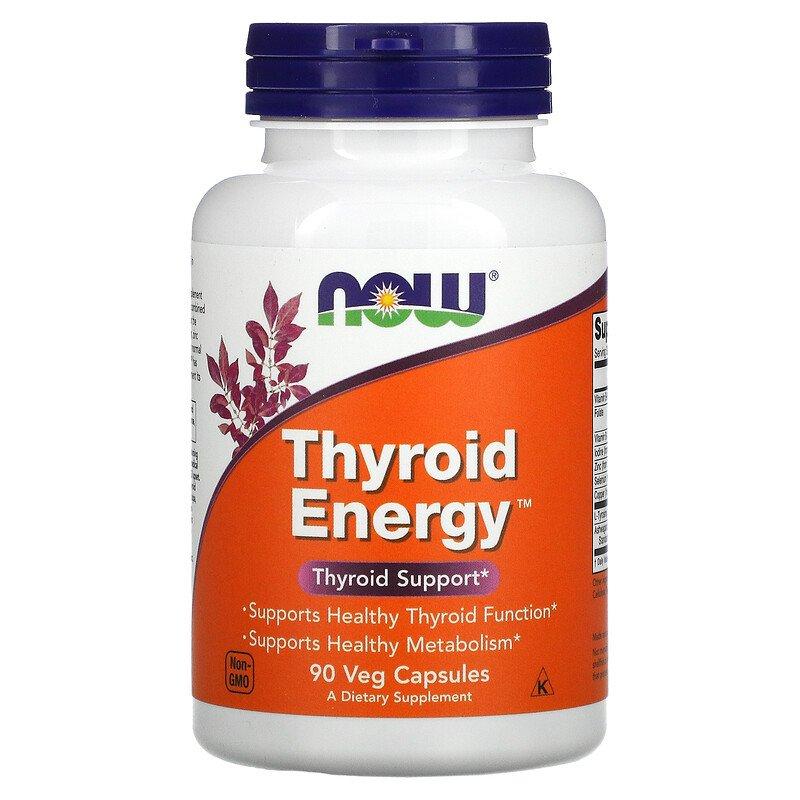 NOW Foods Thyroid Energy 90 Veg Caps,  мл, Now. Спец препараты. 